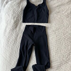 lululemon athletica Navy Leggings and Top Set